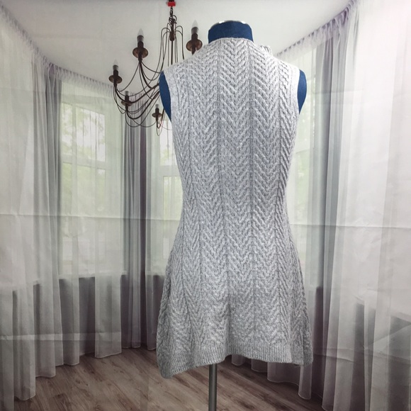 Everleigh 100% Angora Knit Gray Sweater Dress - Picture 5 of 9